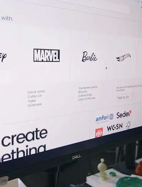 Some branding stuff on one of our monitors